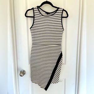 G by Guess striped asymmetrical dress, size S